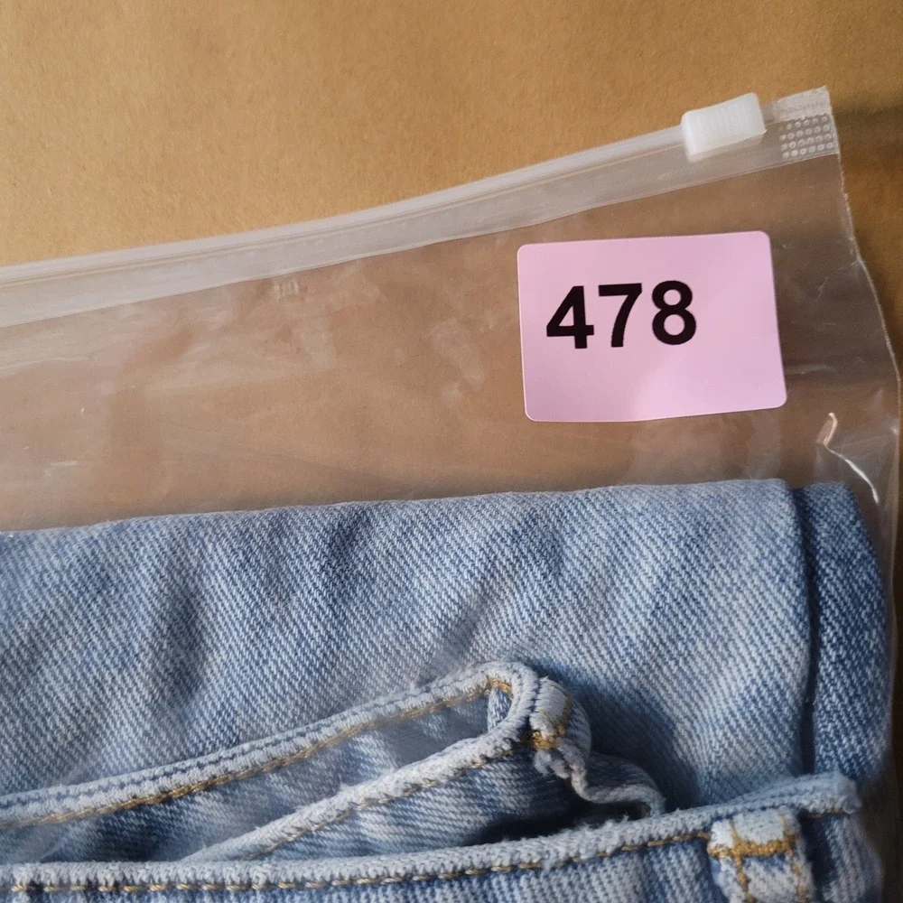PacSun Mom Jeans‎ Womens 25 Light Wash Blue Patchwork High Rise Tapered Denim